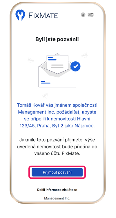 Přijmout pozvání