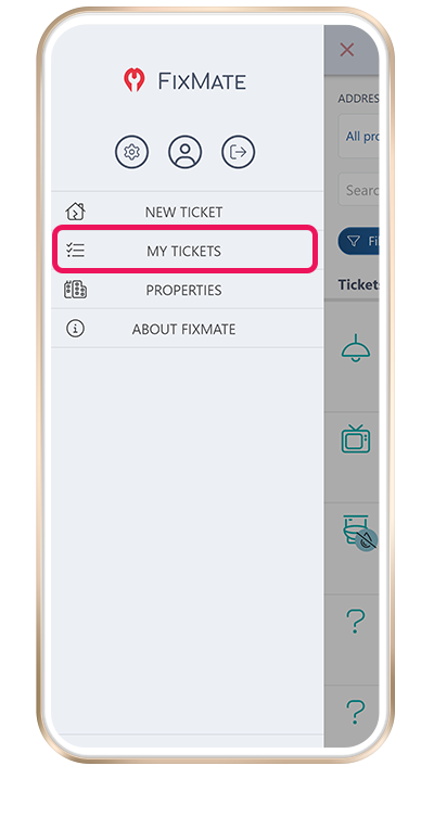 Reporter app menu