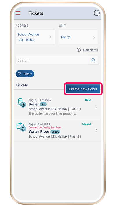 Create ticket