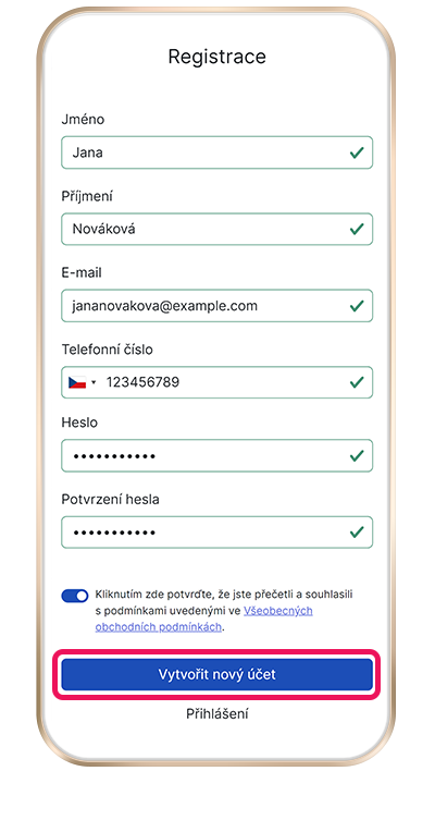 Registrovat jako nový uživatel