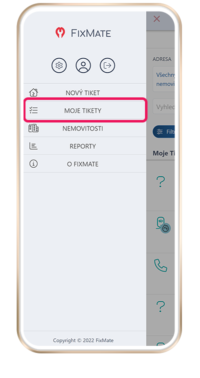 Menu - Reporter app