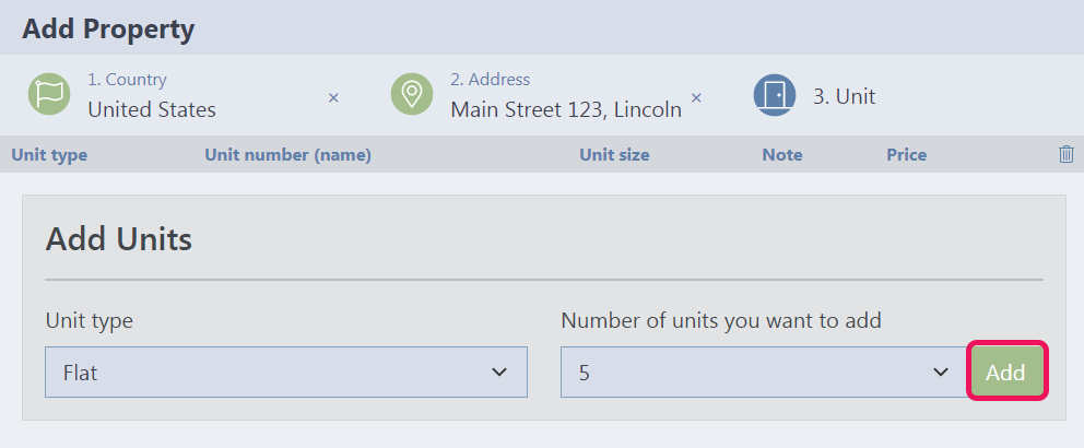 Add units