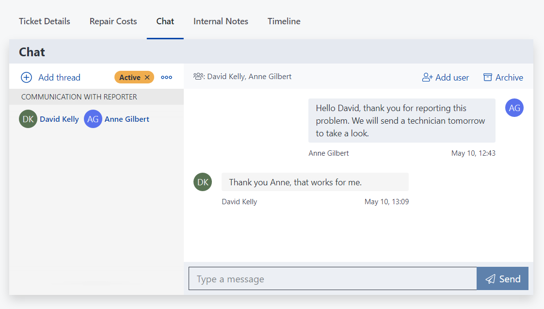 In-app messaging