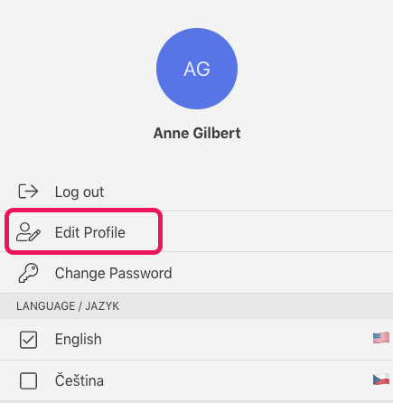 Edit profile
