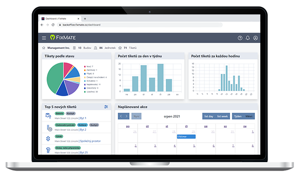 Aplikace FixMate Management