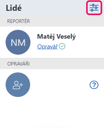 Nastavení uživatelů
