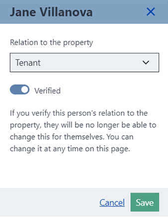 Change relation to property